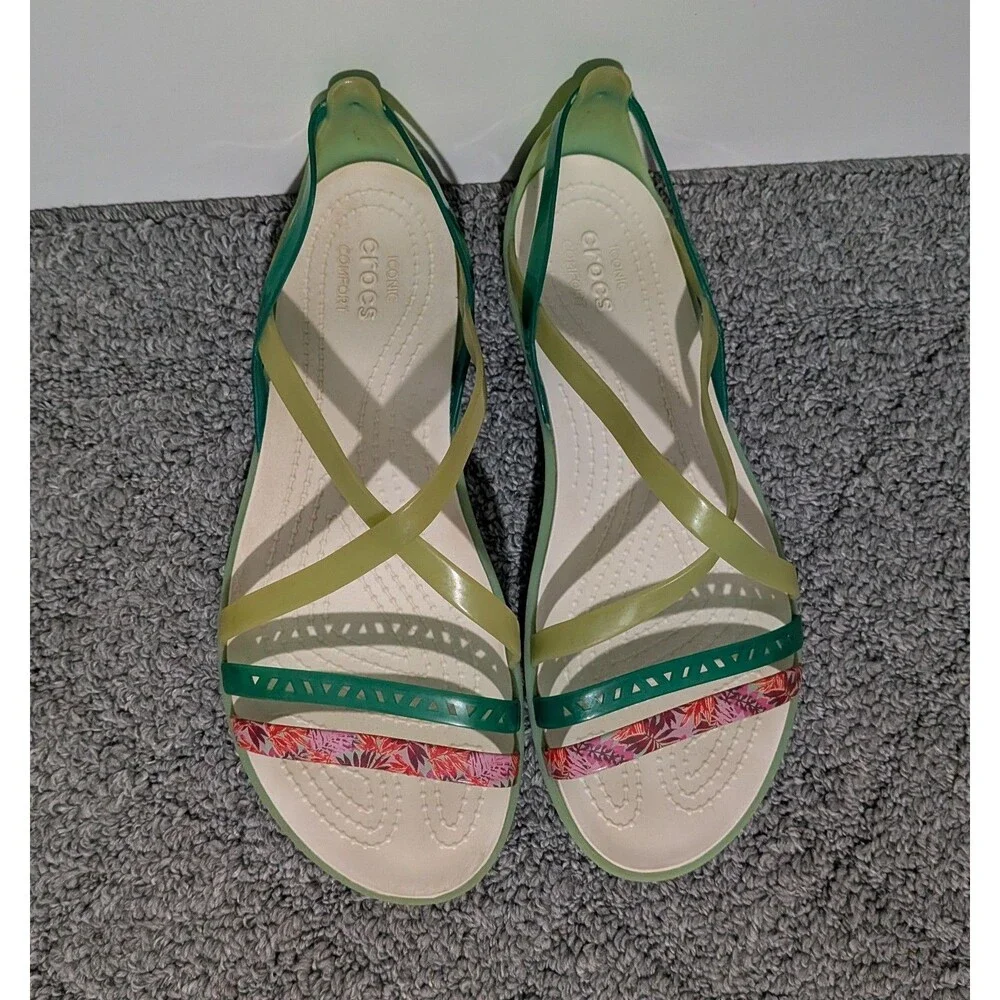 Crocs Isabella Strappy Sandals Iconic Comfort Womens Size 7